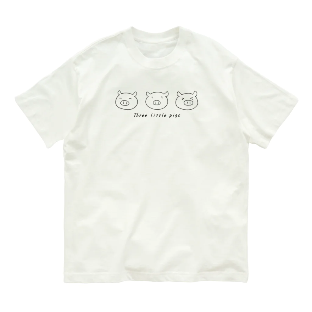 kazukiboxの3匹の子豚 オーガニックコットンTシャツ