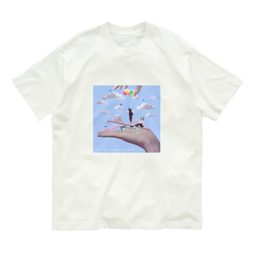 ないものねだりのMarionette(blue) オーガニックコットンTシャツ