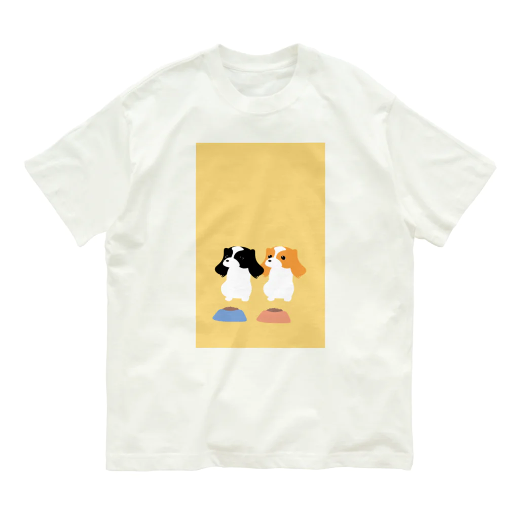 ふうふうたかの狆 オーガニックコットンTシャツ