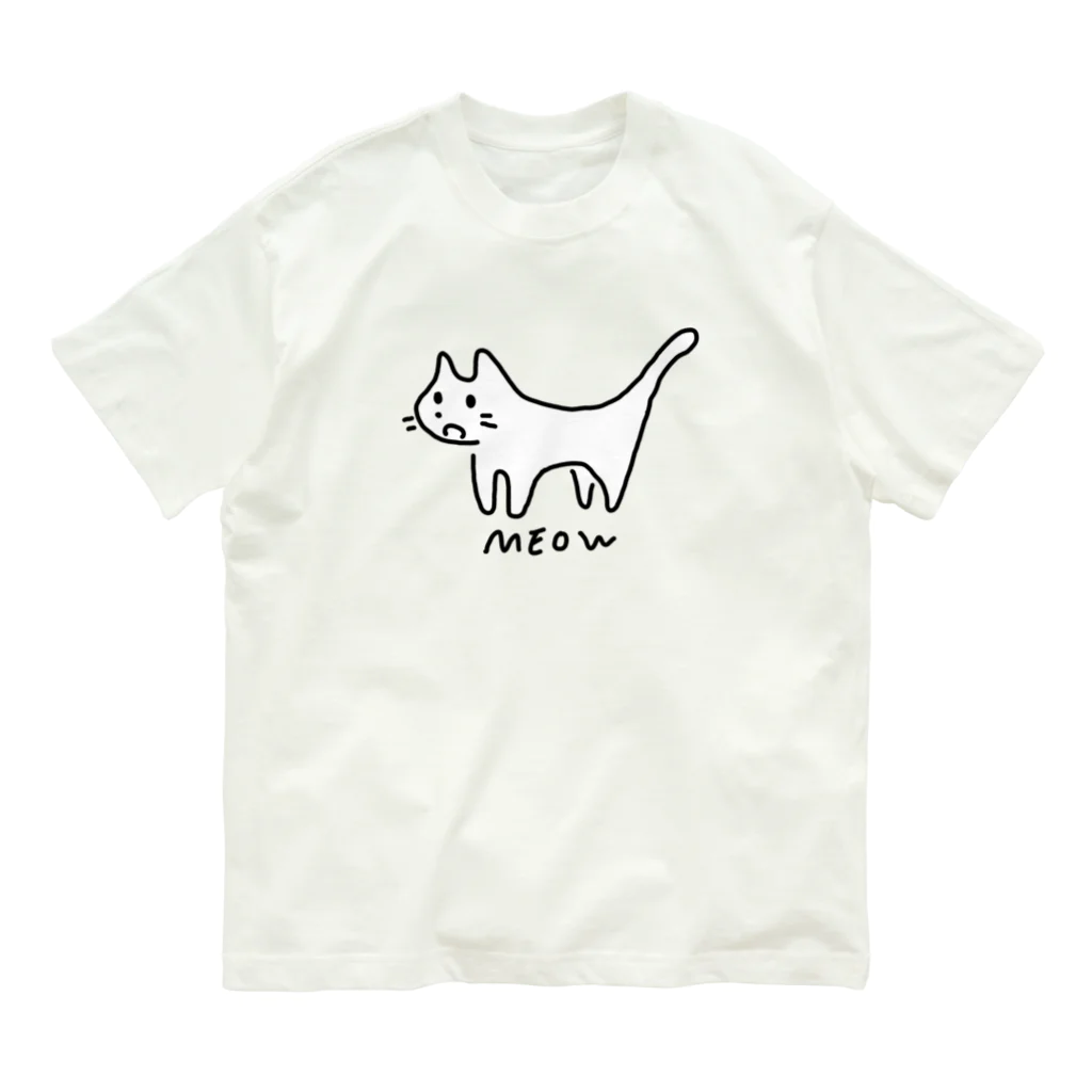 サメ わりとおもいのわりとゆるいねこ オーガニックコットンTシャツ