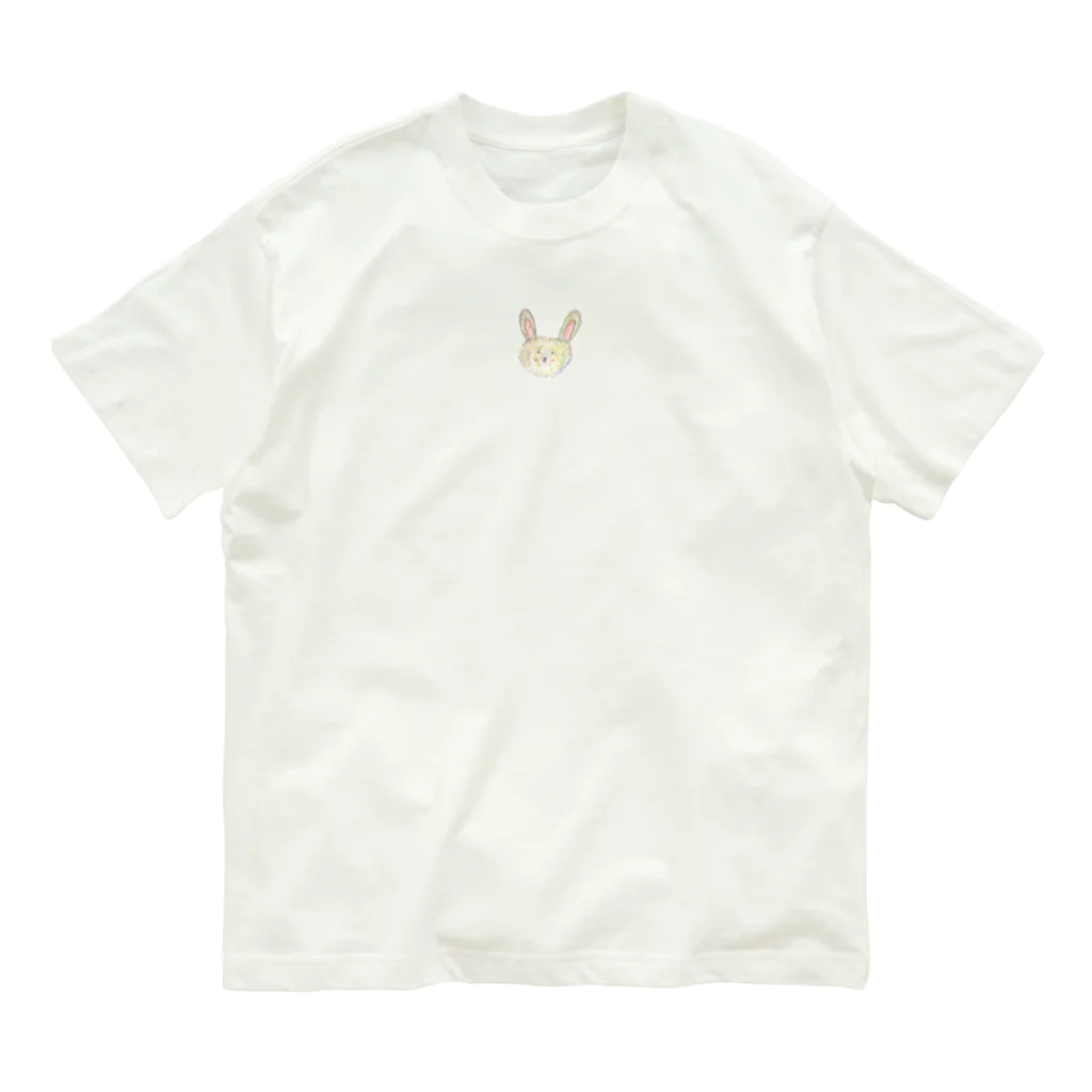 hacoaの小学2年生はーさんが描いた「うさぎさん」ぽつん Organic Cotton T-Shirt