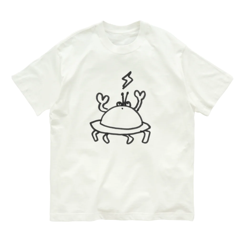 どろん堂のカニUFO オーガニックコットンTシャツ