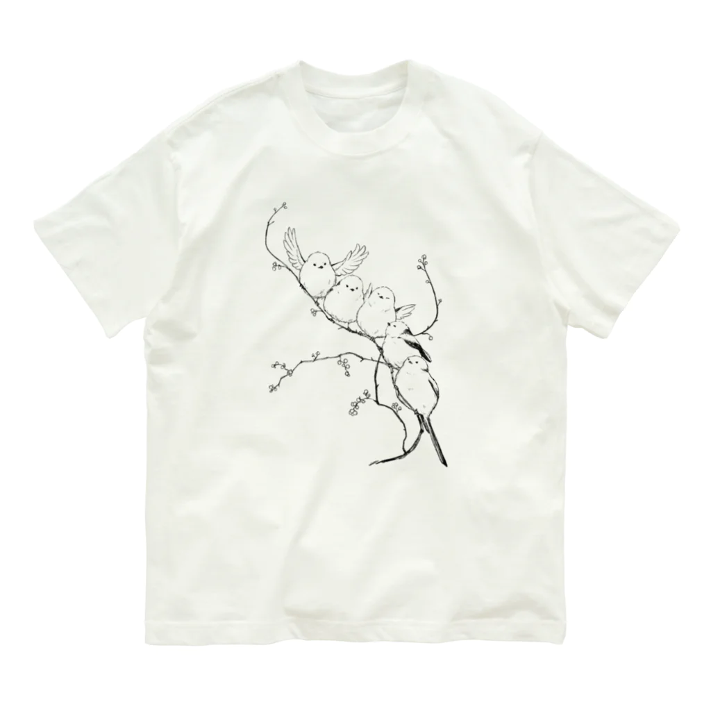 海のほとりの雑貨屋さんのシマエナガだんご Organic Cotton T-Shirt