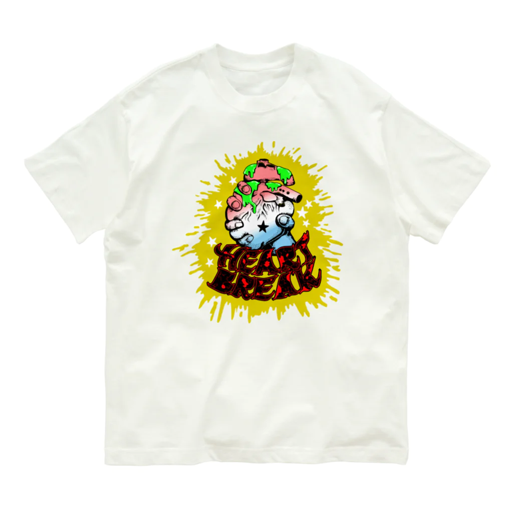 TRAVA design SHOPのハートブレイク Organic Cotton T-Shirt