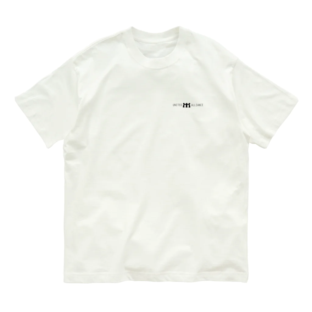 ピースボートUPA国際協力プロジェクトのUPA　peoples　BLACK Organic Cotton T-Shirt