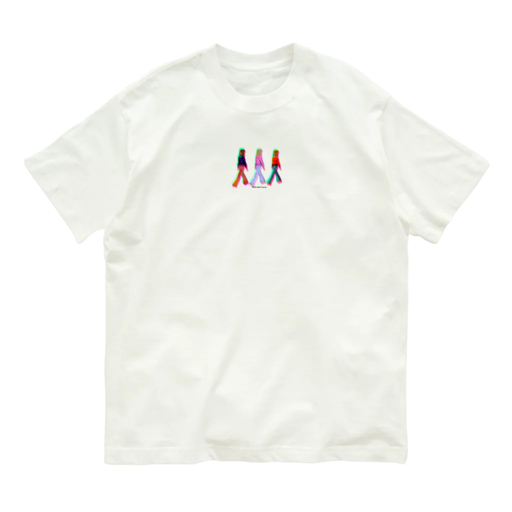 Wakameleonの女の子たち オーガニックコットンTシャツ