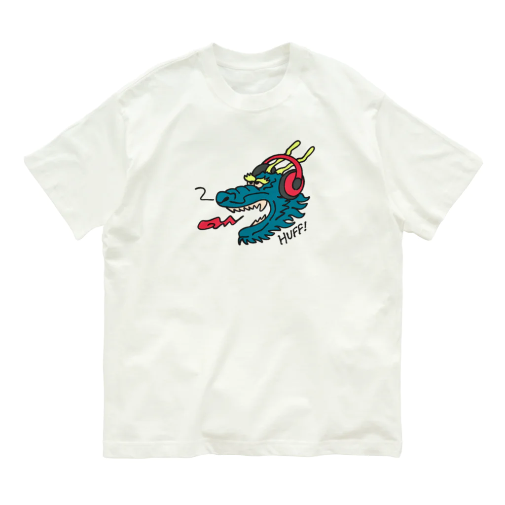 SANNO CREATIONSのヘッドホン・ドラゴン Organic Cotton T-Shirt