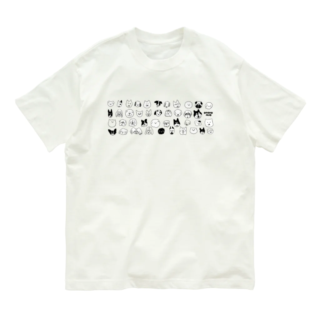 Pokopoko houseのいぬたち オーガニックコットンTシャツ