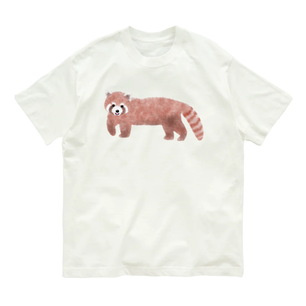 OHANABATAKEのレッサーパンダ オーガニックコットンTシャツ