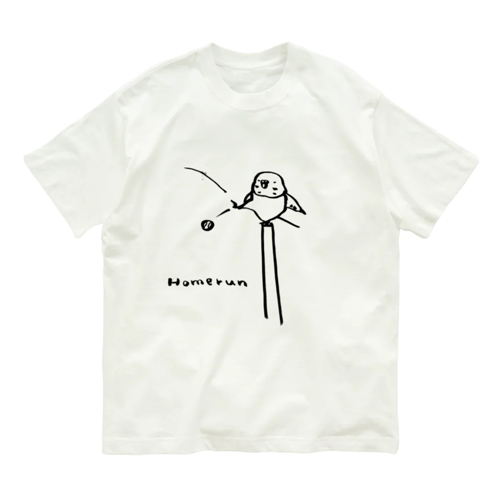 sucre usagi (スークレウサギ）のホームラン Organic Cotton T-Shirt