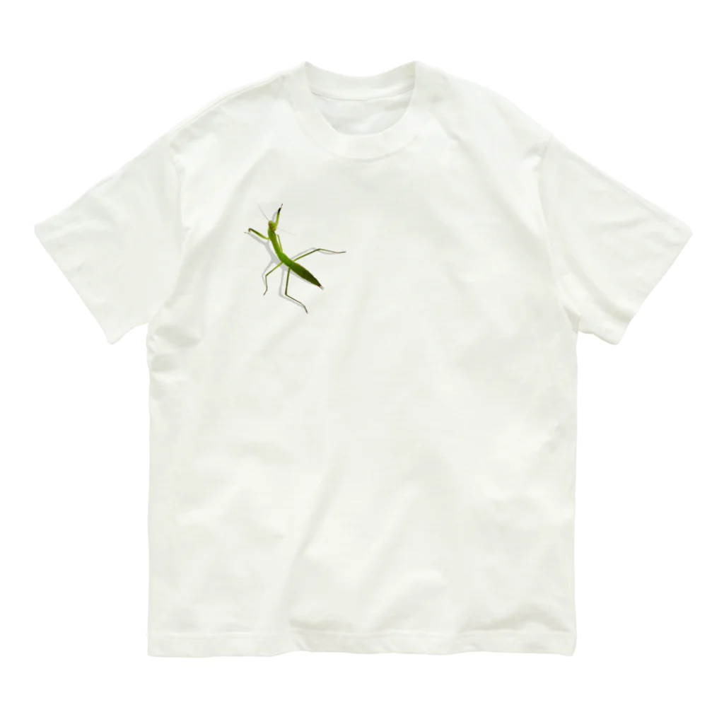 aicecreamのカマキリついてるよ！【2】 オーガニックコットンTシャツ