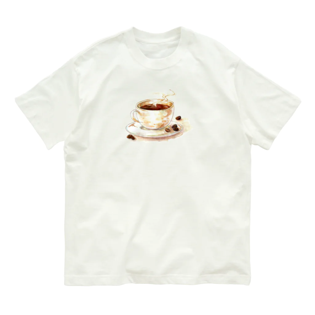 志瓜のSUZURIのカフェの珈琲 Organic Cotton T-Shirt