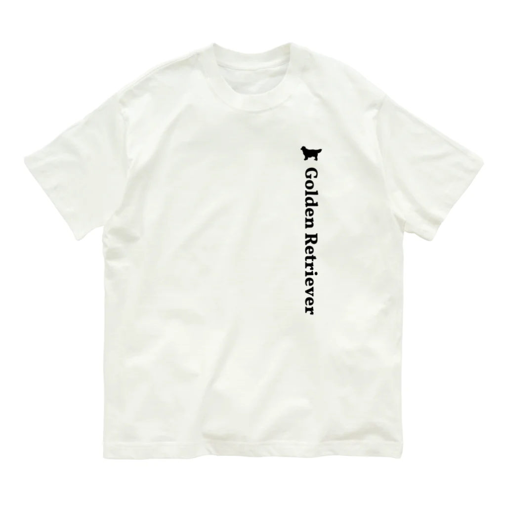 onehappinessのゴールデンレトリバー オーガニックコットンTシャツ