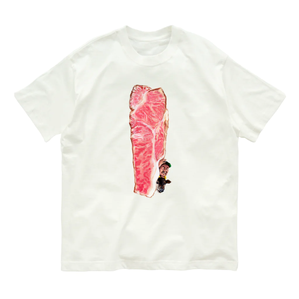 Hashibiro Naoのお肉のれん Organic Cotton T-Shirt