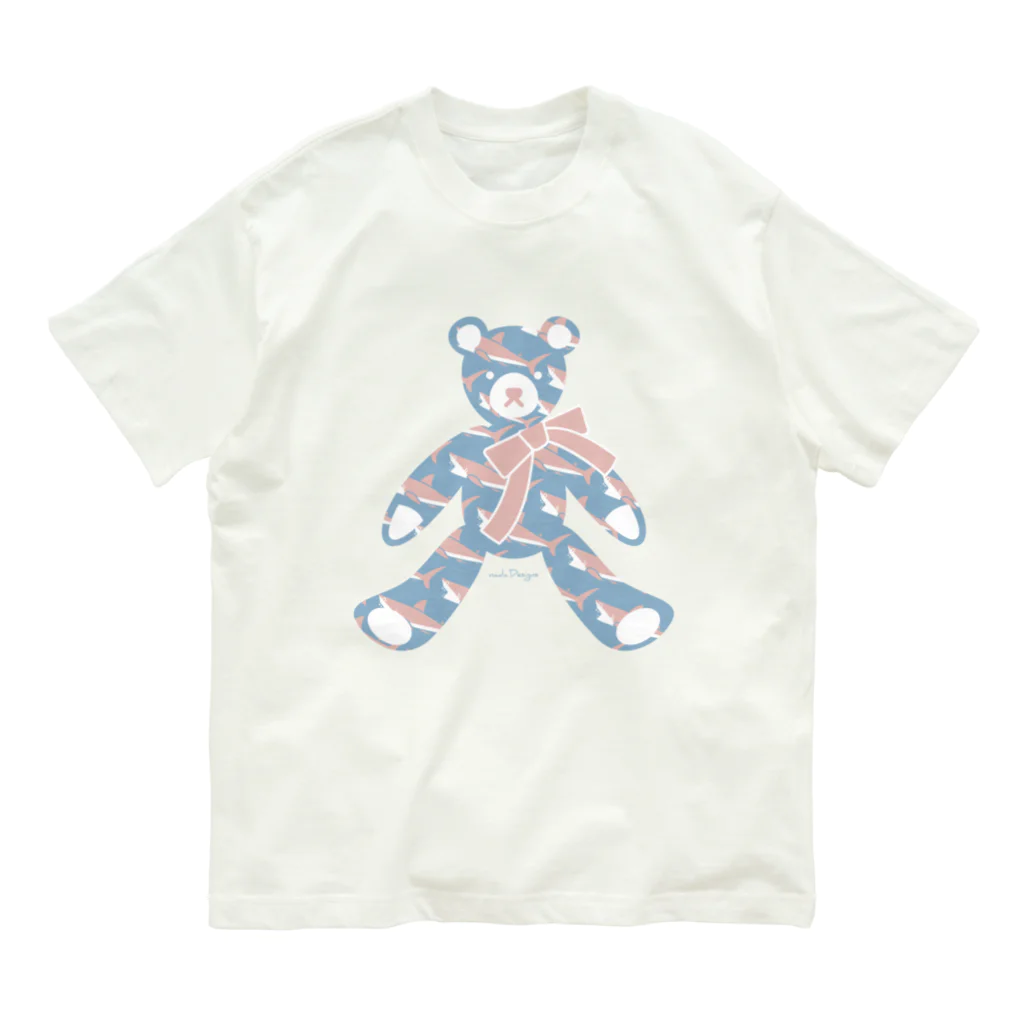 さかたようこ / サメ画家のサメ好きのためのテディベア| Water Pink オーガニックコットンTシャツ