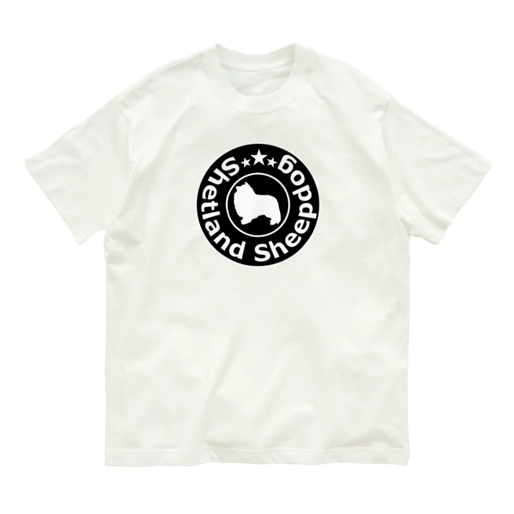 こてつ日誌のシェルティ【ロゴ風】 Organic Cotton T-Shirt