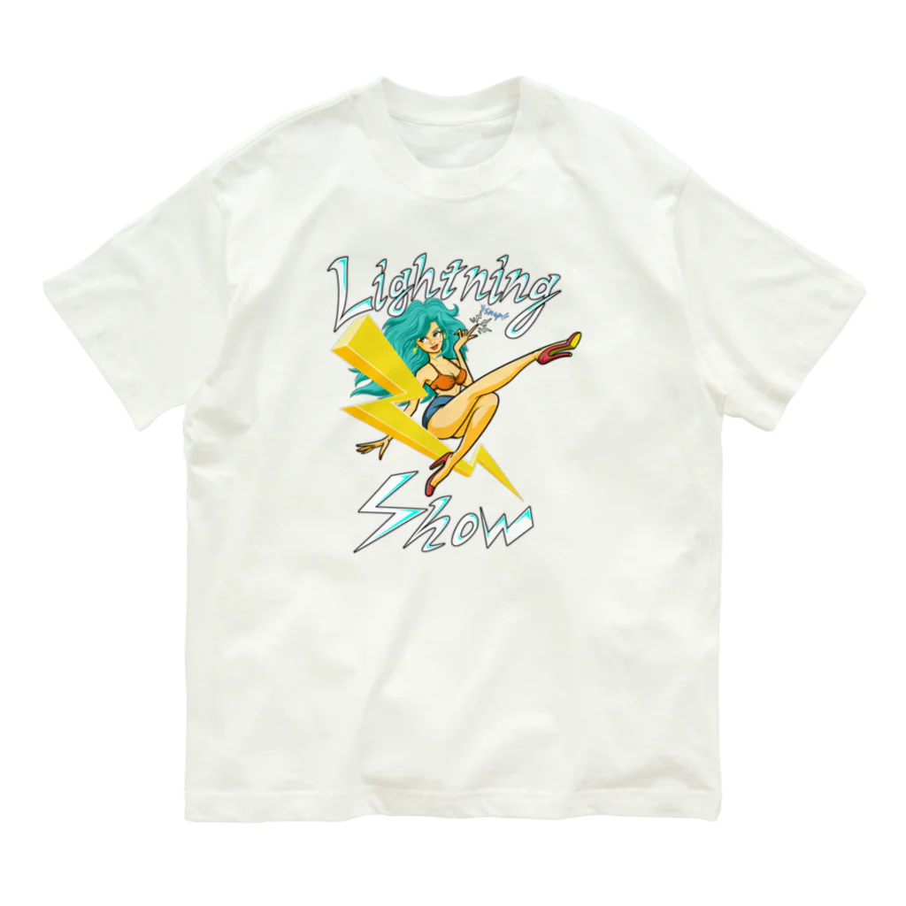 nidan-illustrationの“Lightning Show” オーガニックコットンTシャツ