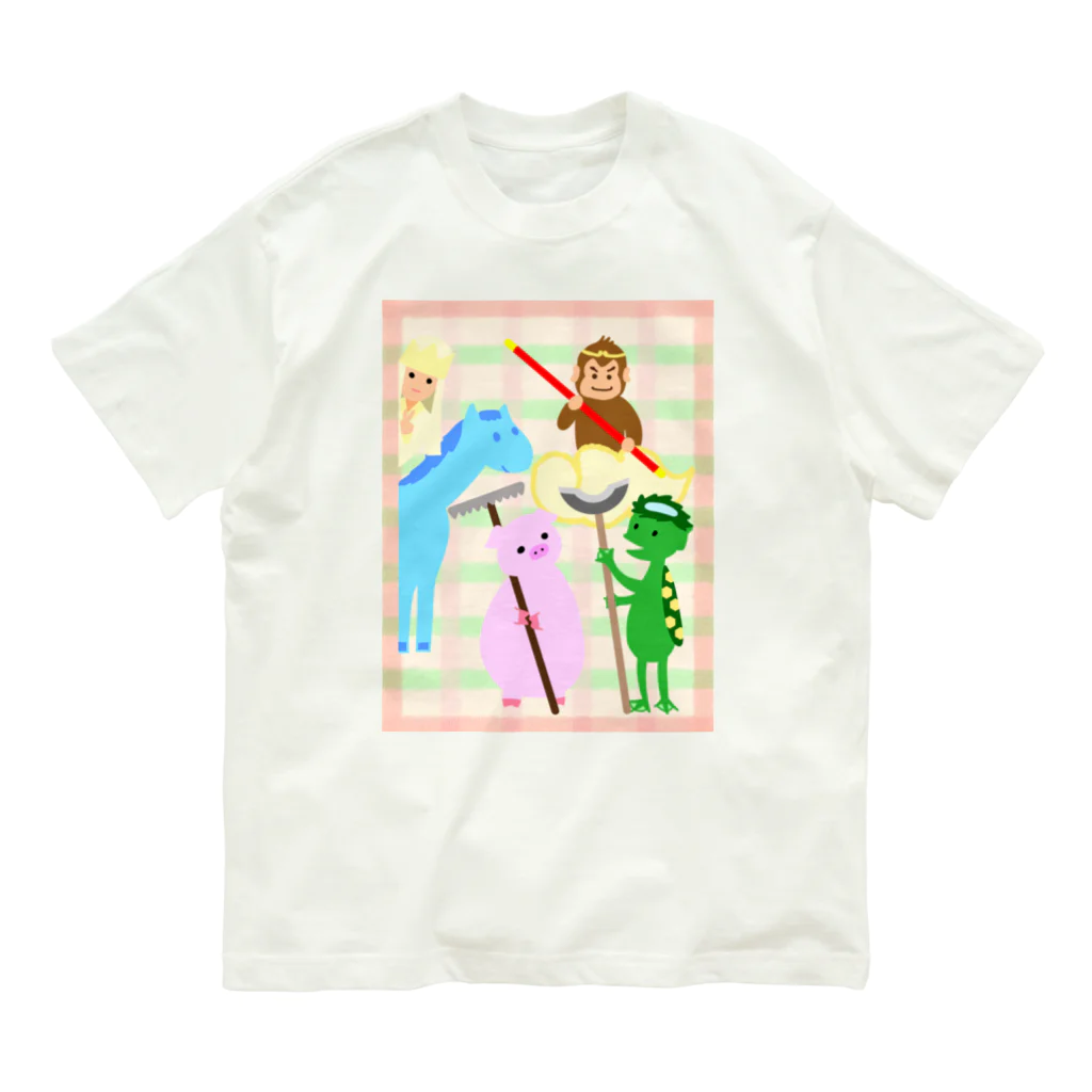 ぽんぽこあんぽんたんのカワイイ西遊記 for Kids! オーガニックコットンTシャツ