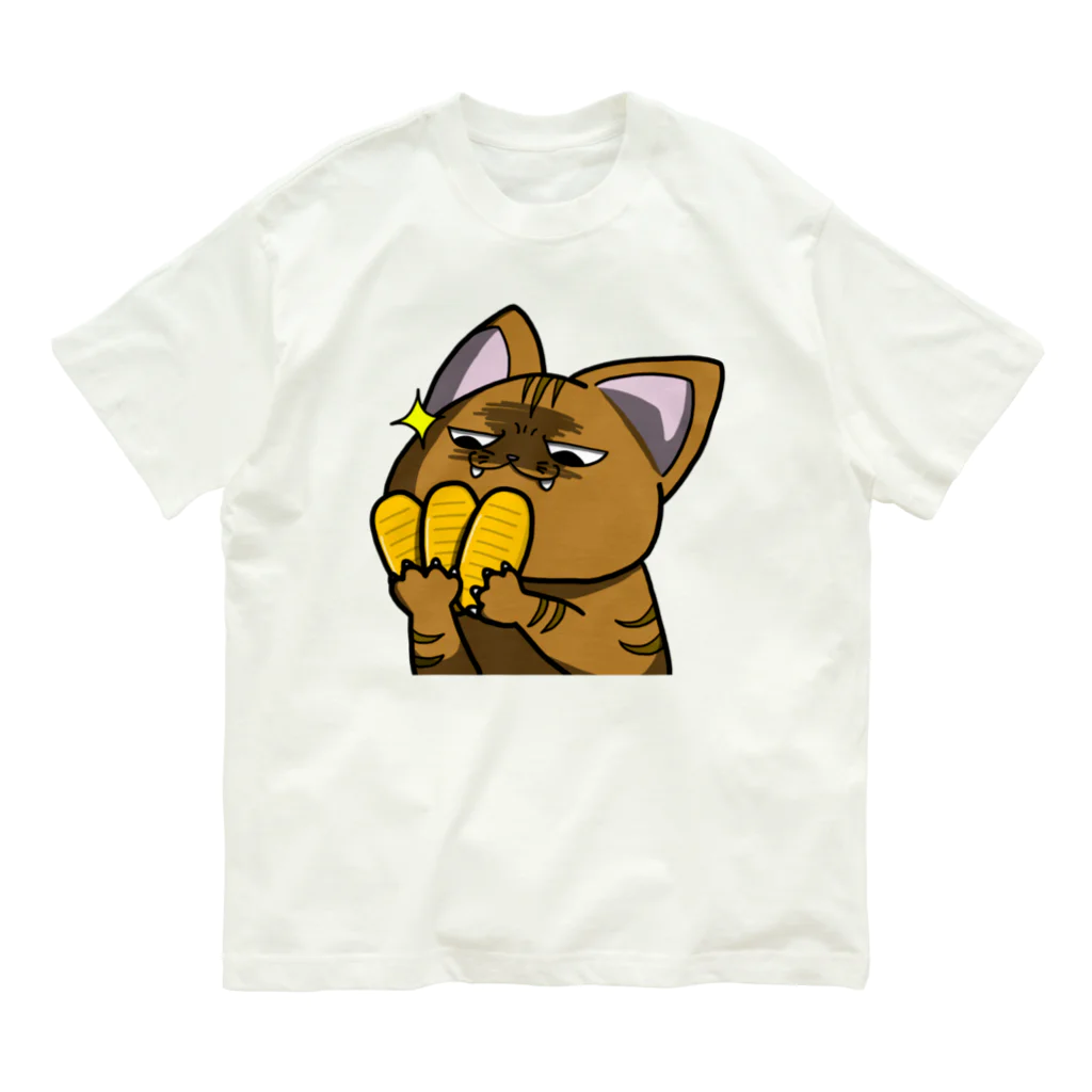 思う屋の価値の分かる猫 Organic Cotton T-Shirt