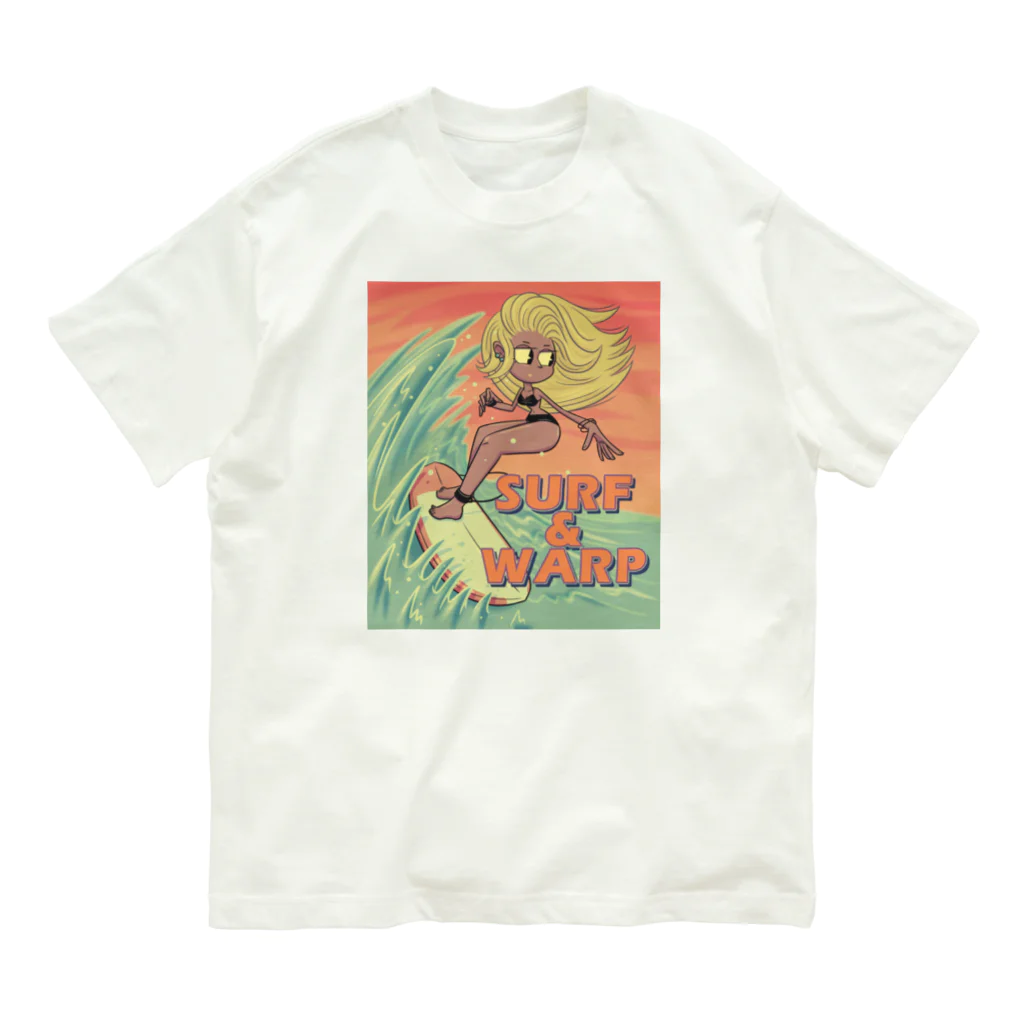 nidan-illustrationの"SURF & WARP" オーガニックコットンTシャツ