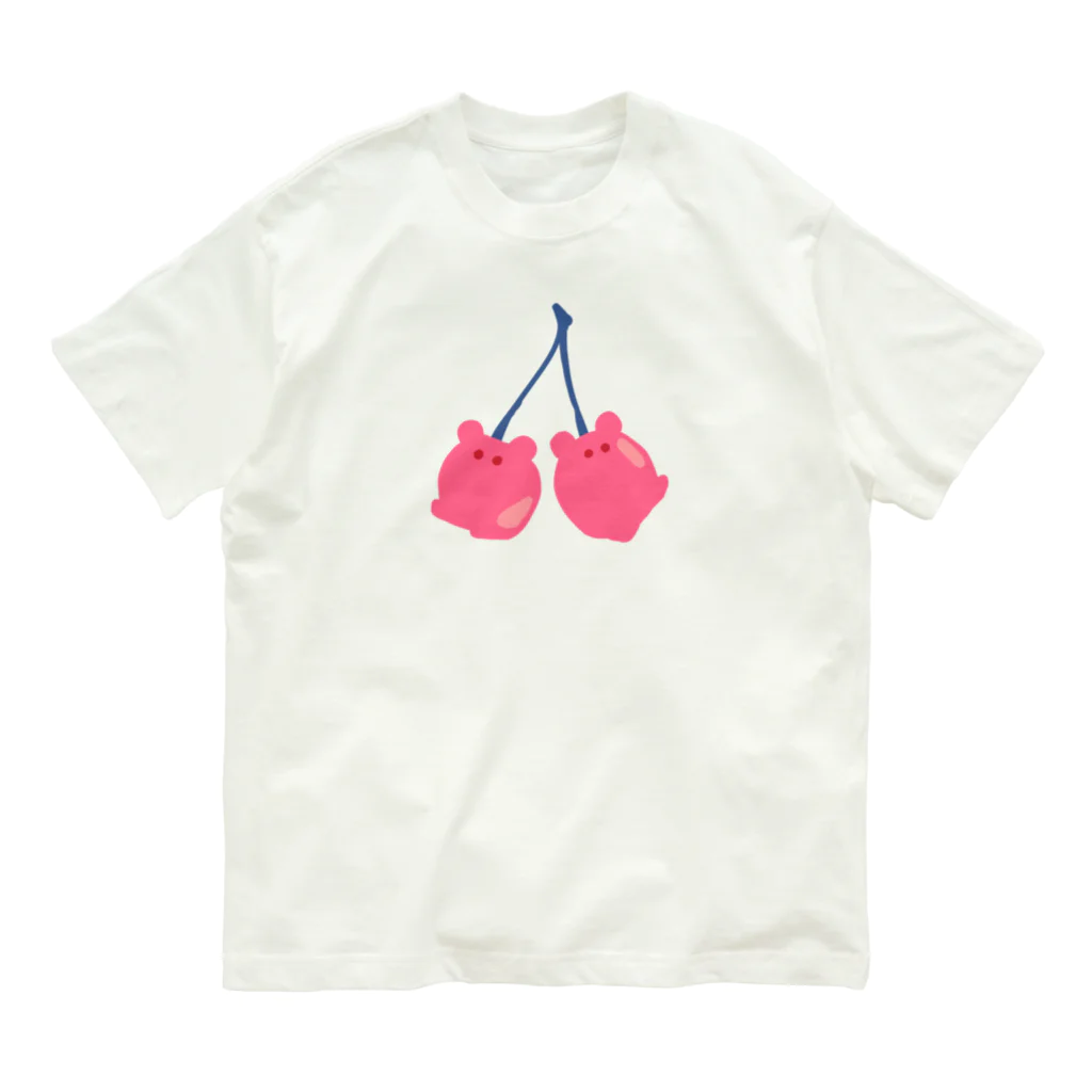 サメとメンダコ[namelessmm2]のメンダコさくらんぼ Organic Cotton T-Shirt