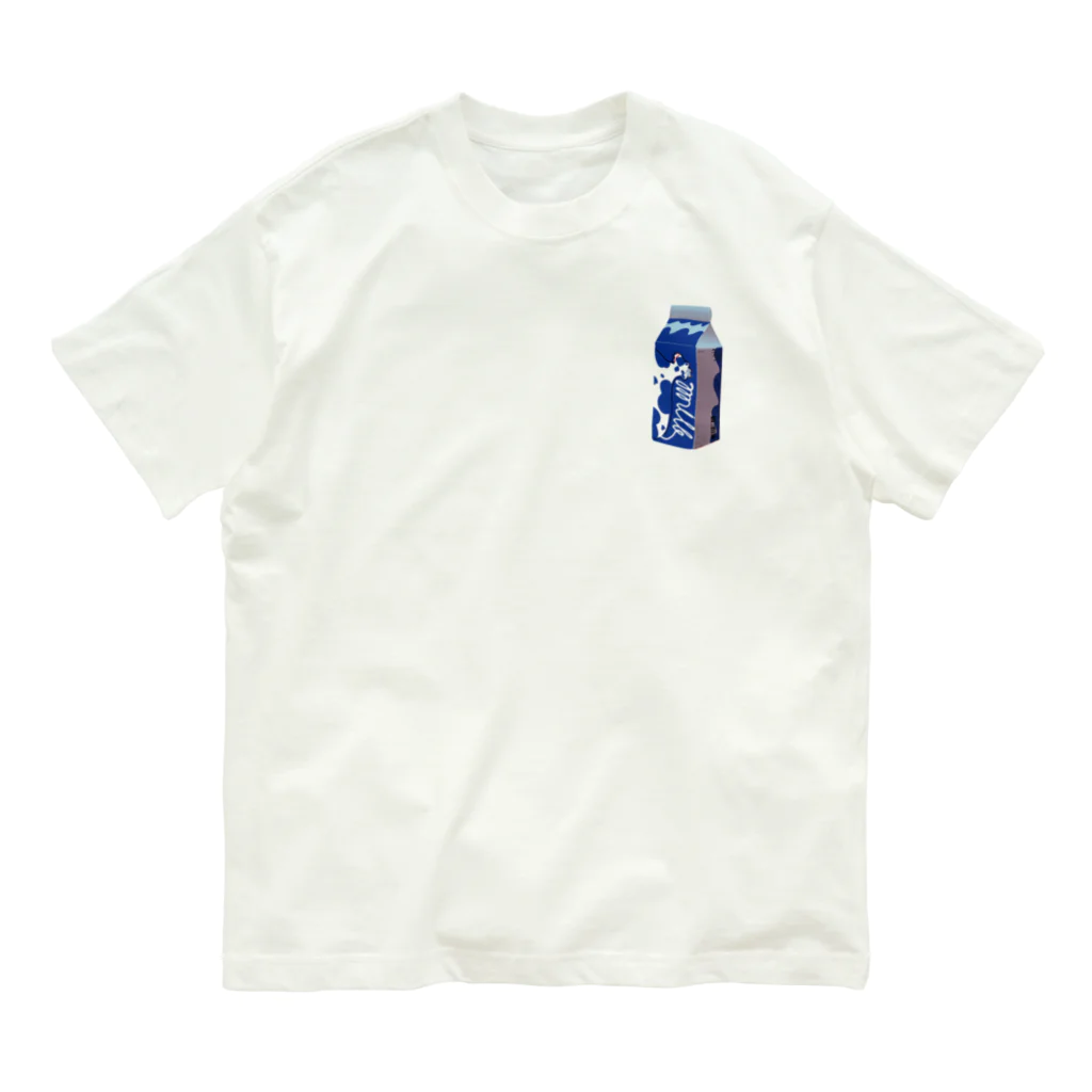 HOHOEMI🍋の牛乳ブルー オーガニックコットンTシャツ