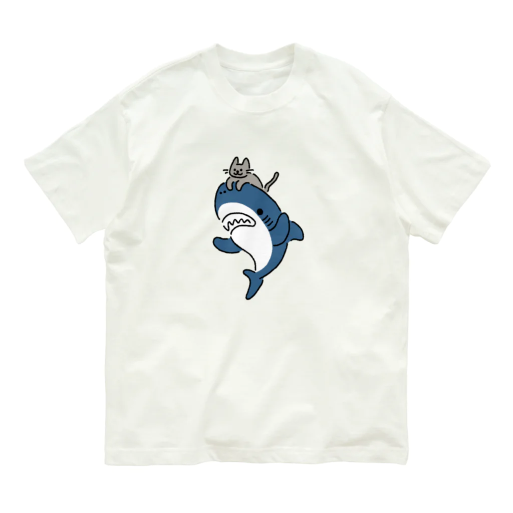 サメ わりとおもいのネコをかぶるサメ Organic Cotton T-Shirt