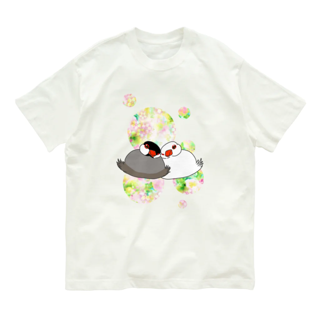 Lily bird（リリーバード）のとろける文鳥ず Organic Cotton T-Shirt