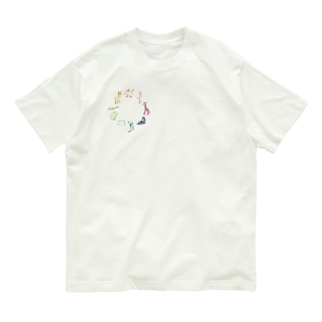 sampoのアニマルサークル Organic Cotton T-Shirt