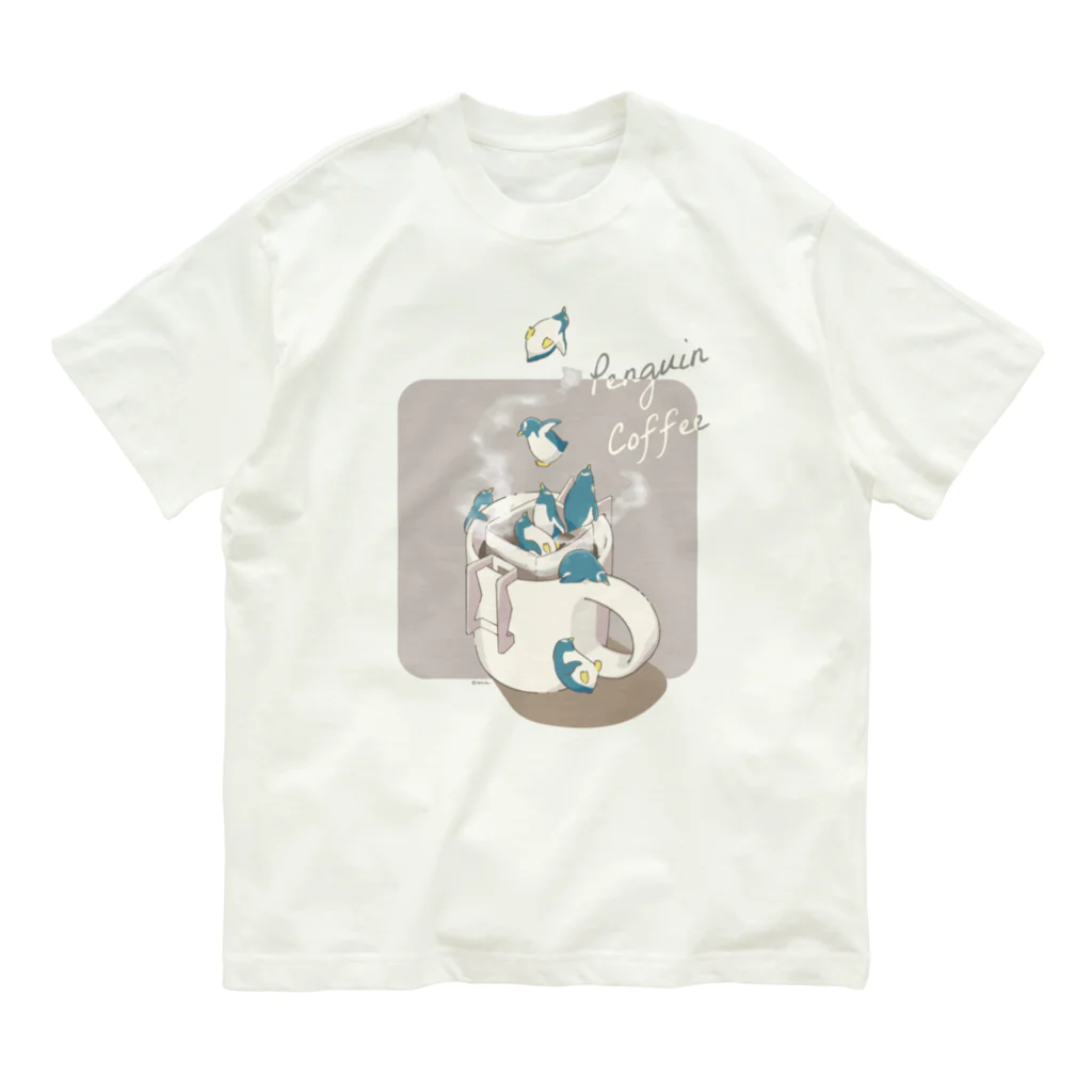 えまごろうのおみせのドリップ・ドップリ・ペンギン Organic Cotton T-Shirt