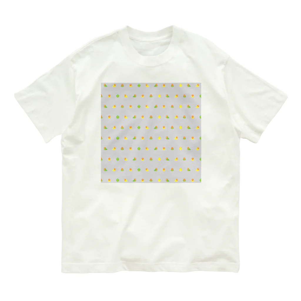 まめるりはことりのちみまめコザクラインコちゃん【まめるりはことり】 Organic Cotton T-Shirt