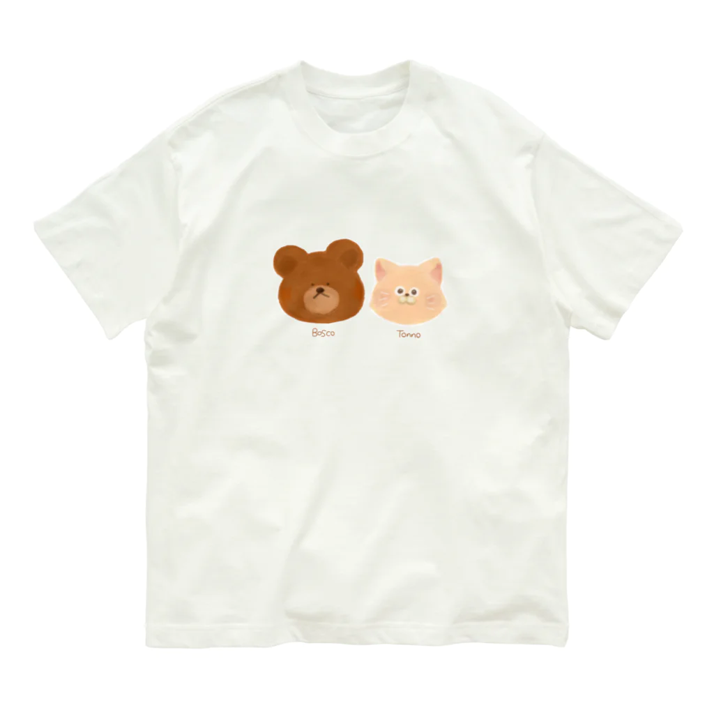 まるころ雑貨店のボスコとトンノ Organic Cotton T-Shirt