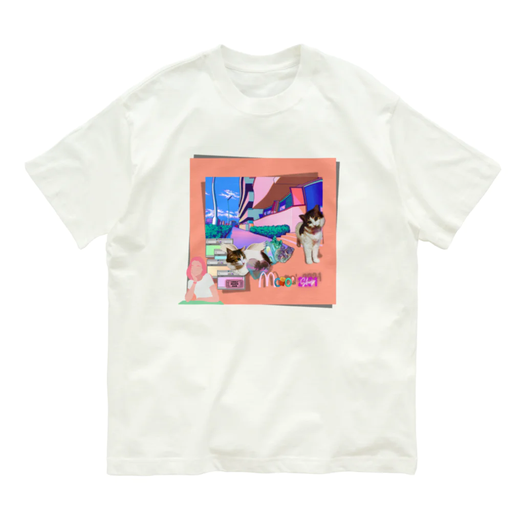 𝙈𝙊𝙈𝙊'𝙨 𝙎𝙝𝙤𝙥のご近所おさんぽコース Organic Cotton T-Shirt