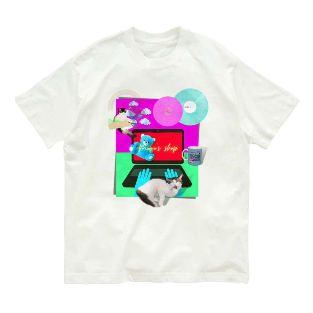 𝙈𝙊𝙈𝙊'𝙨 𝙎𝙝𝙤𝙥のMOMOはPCがお好き-03 Organic Cotton T-Shirt