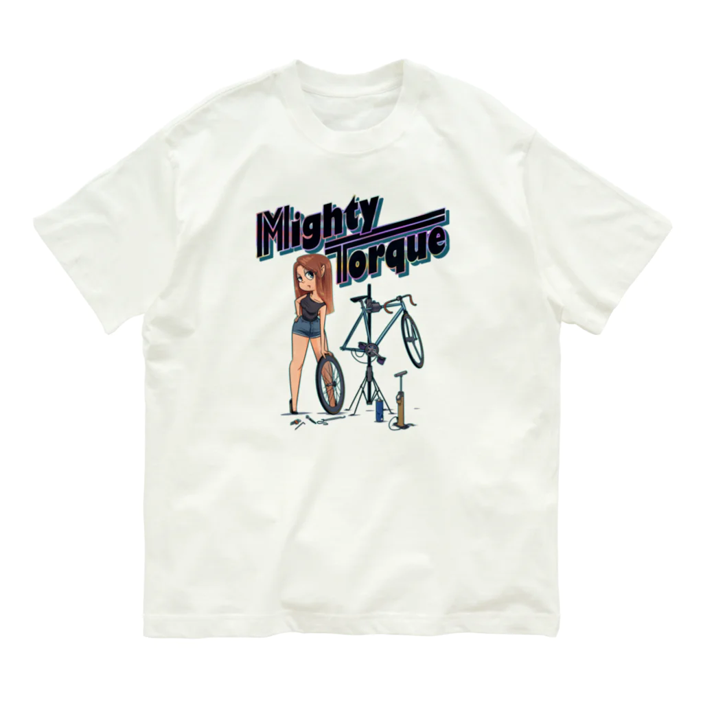 nidan-illustrationの"Mighty Torque" オーガニックコットンTシャツ