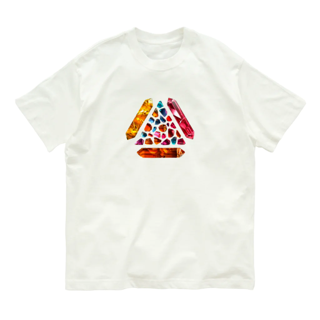 Spacy5 Official OnlineのCHAKRA TRIANGLE STONE  オーガニックコットンTシャツ