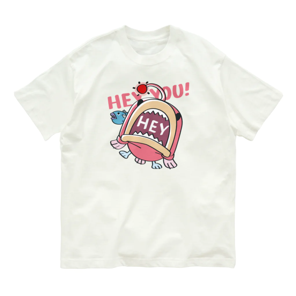 イラスト MONYAAT のHEY YOU!*釣れたかもA* Organic Cotton T-Shirt