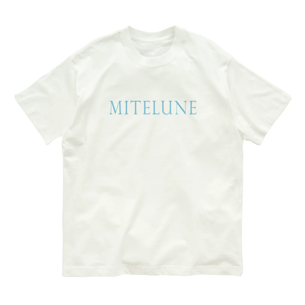 mimitabDECK.Kの見てるね（水色ロゴ） オーガニックコットンTシャツ