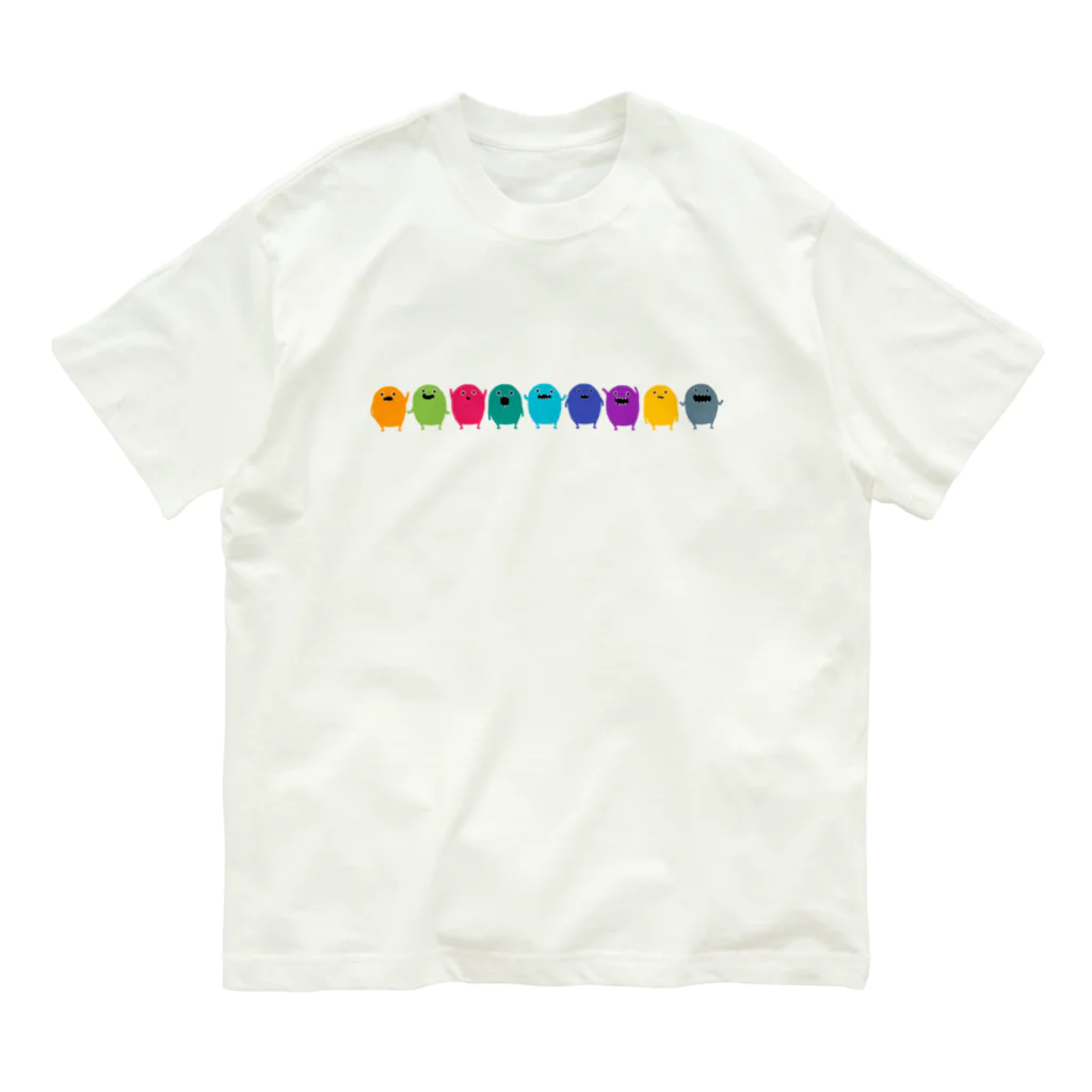 liliumのカラフルモンスター(横並び) Organic Cotton T-Shirt