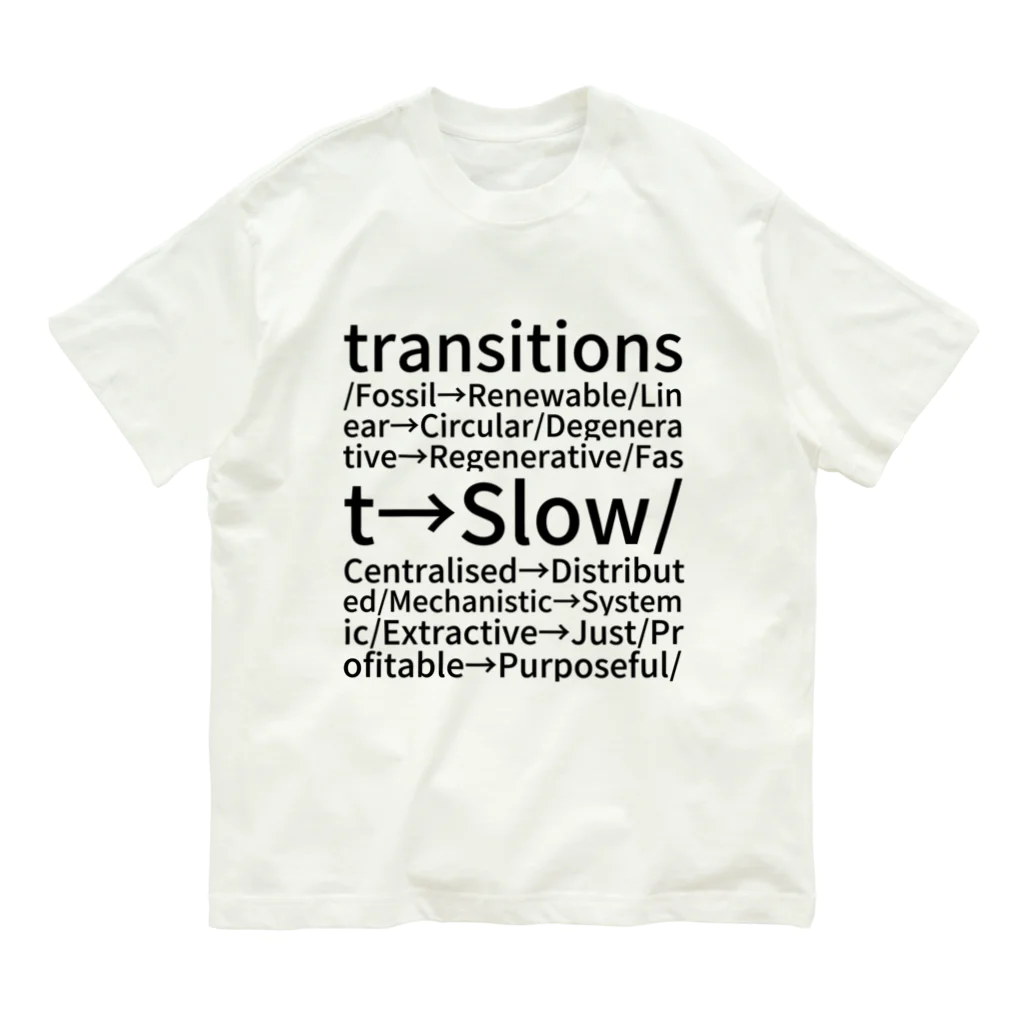 C O B I Tのfeatures transitions オーガニックコットンTシャツ