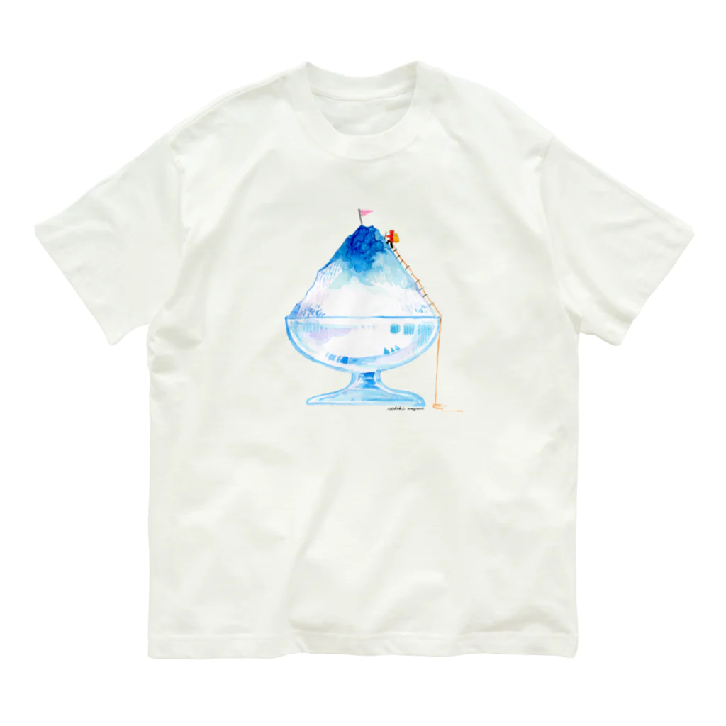 isshiki mayumiのかき氷登山Tシャツ オーガニックコットンTシャツ