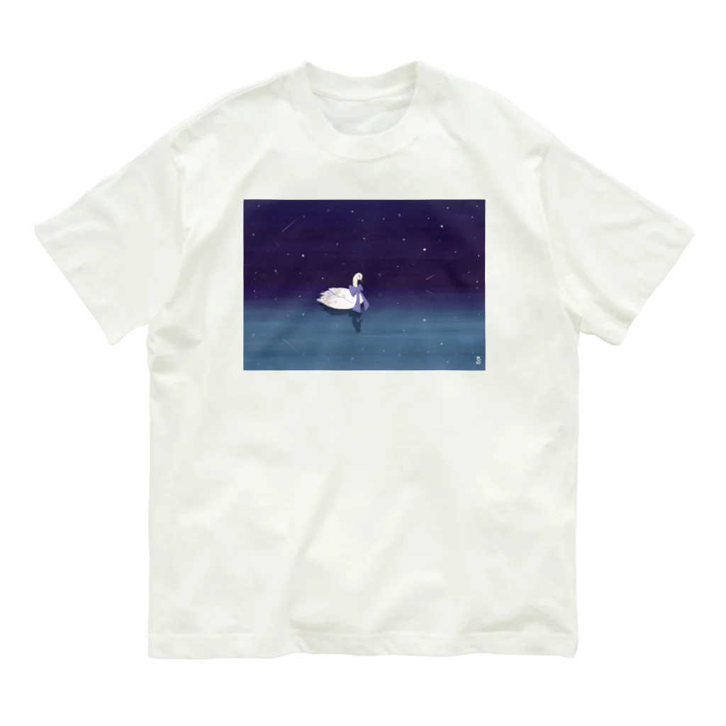 sAsA《空色風船物語*》の星空と白鳥 Organic Cotton T-Shirt