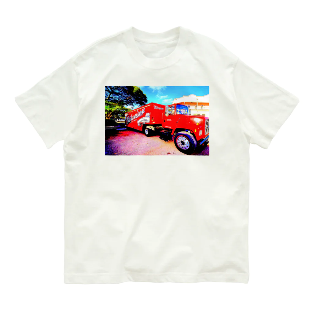 アロハスタイルハワイのハレイワ　バドワイザー（Budweiser） Organic Cotton T-Shirt