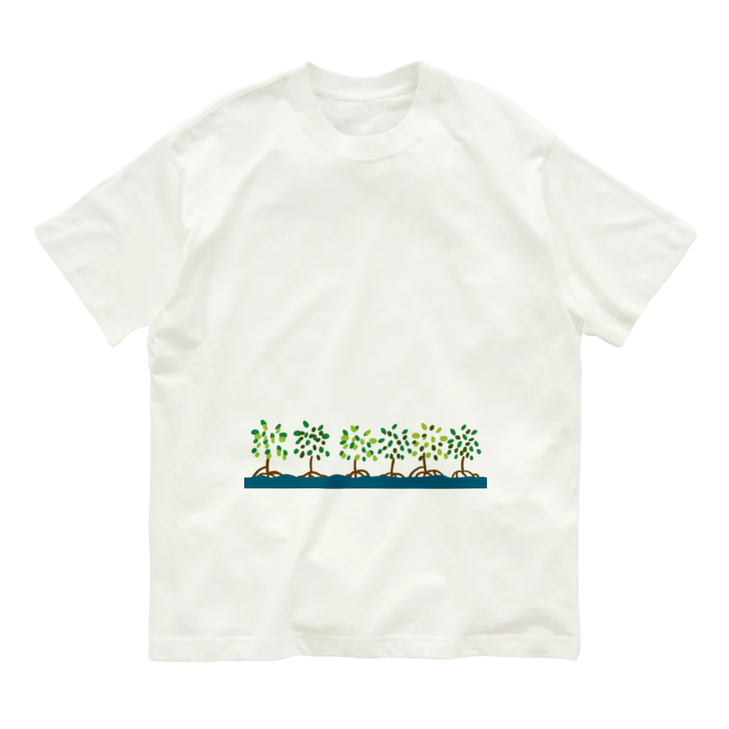 ハロー! オキナワのマングローブ オーガニックコットンTシャツ