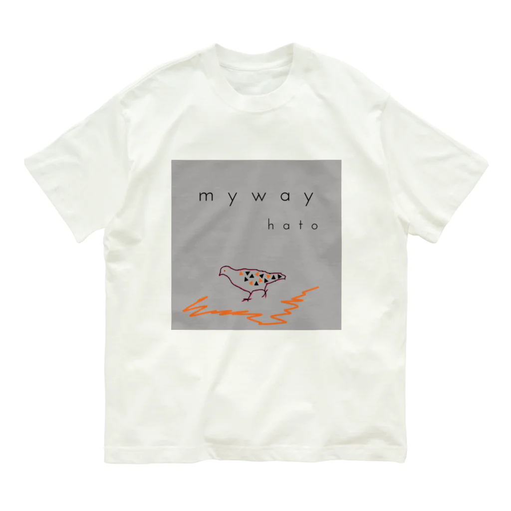 tori-note のmy way hato オーガニックコットンTシャツ