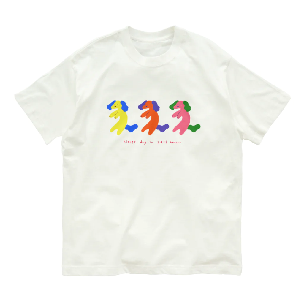 mireのsleepy dog オーガニックコットンTシャツ