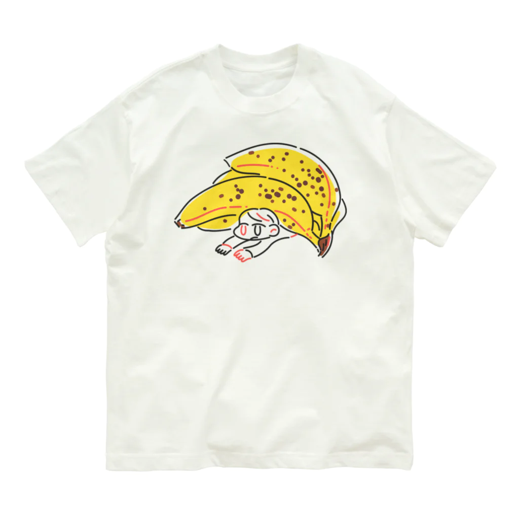 百瀬ガンジィのゴキゲンSHOPのでっかいバナナ オーガニックコットンTシャツ