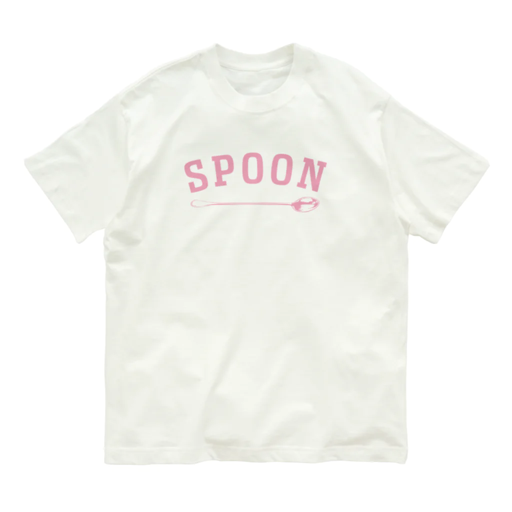 LONESOME TYPE ススのSPOON (PINK) オーガニックコットンTシャツ