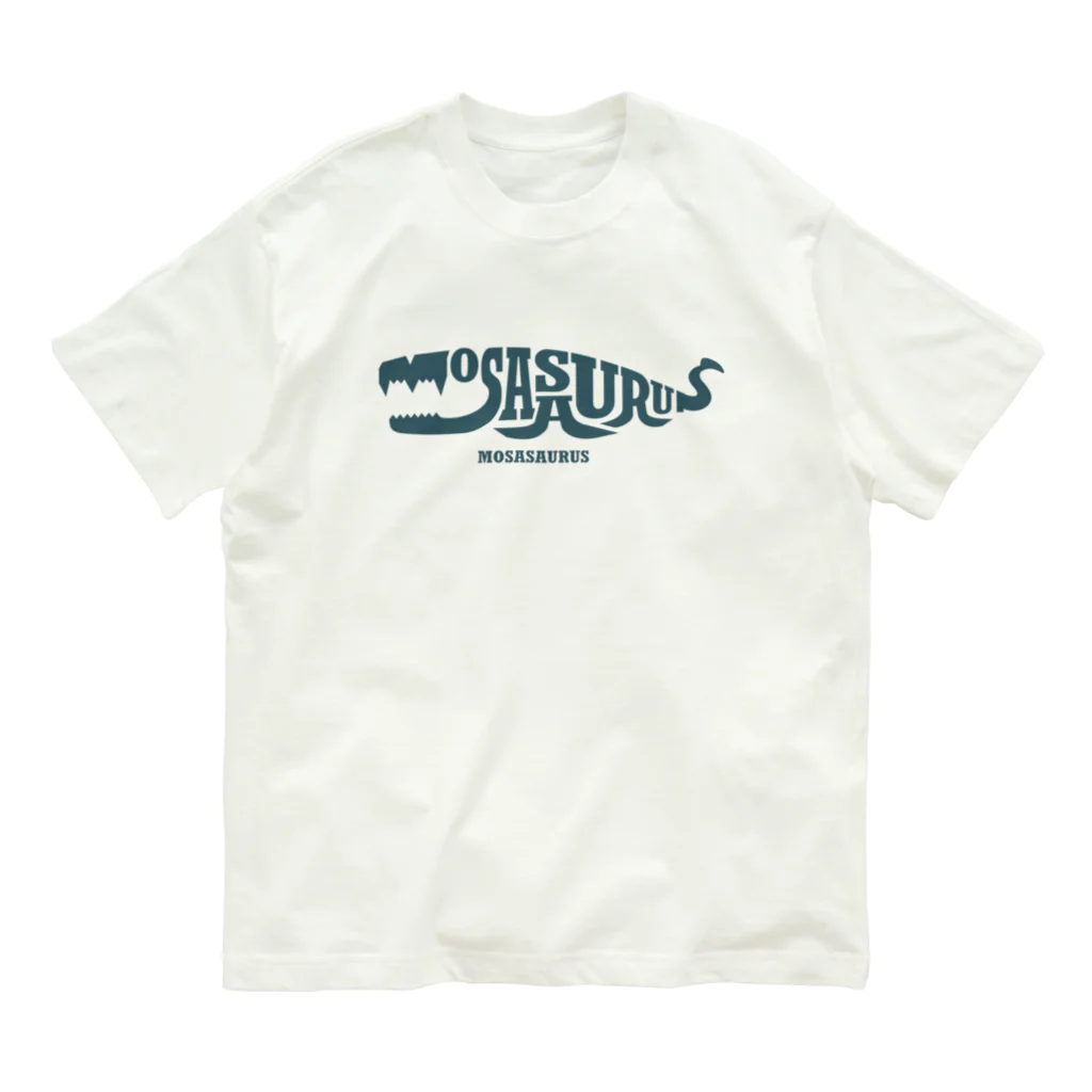 100cafeのモササウルス オーガニックコットンTシャツ