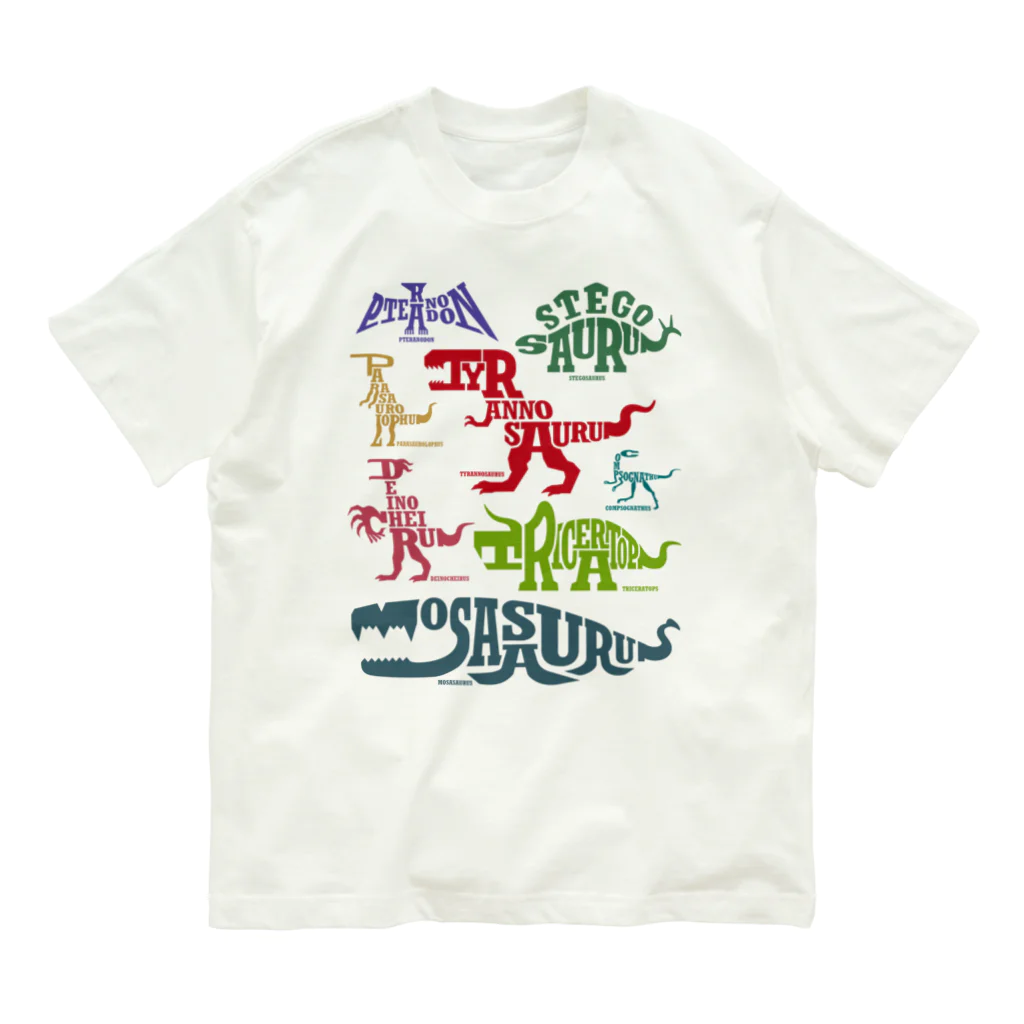 100cafeのダイナソー Organic Cotton T-Shirt